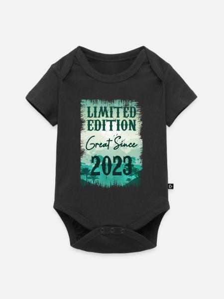 Einzigartig seit 2023 - Baby Premium Kurzarmbody - Schwarz