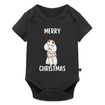 Merry Christmas Funny Christmas Shirt - Baby Premium short-sleeve bodysuit - black - Front