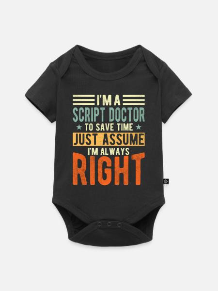 Drehbuch Doktor - Baby Premium Kurzarmbody - Schwarz