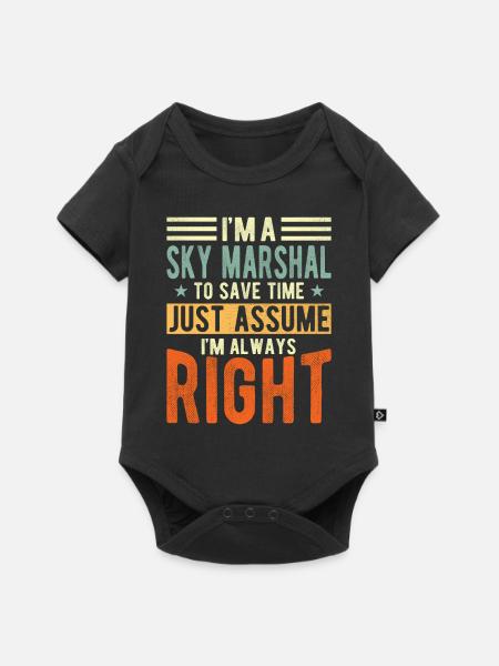 Sky Marschall - Baby Premium Kurzarmbody - Schwarz