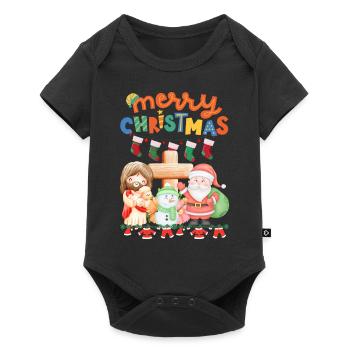 Christmas Begins With Christ - Baby Premium short-sleeve bodysuit - black - Front
