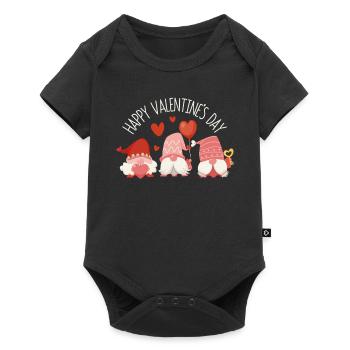 Happy Valentines Day Gnome Dear Gnome Couple - Baby Premium short-sleeve bodysuit - black - Front