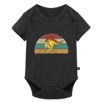 Stegosaurus Dinosaur Children Dino Gift - Baby Premium short-sleeve bodysuit - black - Front