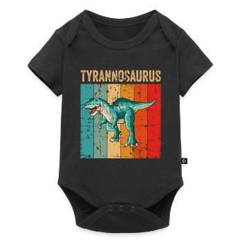 Tyrannosaurus Dinosaure Enfants Dino Cadeau - Body à manches courtes Premium Bébé - noir - Devant