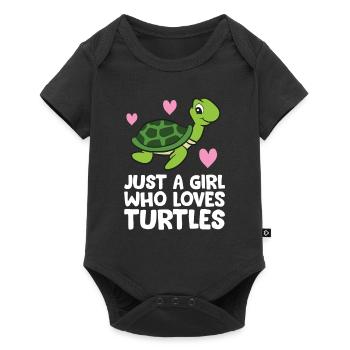 Just a Girl Who Loves Turtles - Baby Premium short-sleeve bodysuit - black - Front