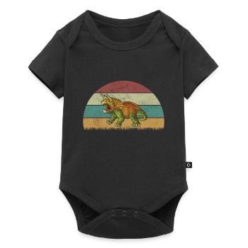 Triceratops Dinosaur Children Dino Gift - Baby Premium short-sleeve bodysuit - black - Front