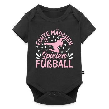 De vraies filles jouent au football - Joueur de football G - Body à manches courtes Premium Bébé - noir - Devant