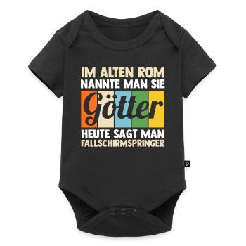 Fallschirmspringer Paragliding Fallschirmspringen - Baby Premium Kurzarmbody - Schwarz - Vorne