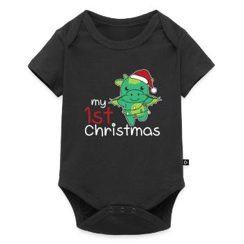 Dragon Noël Dragon mon 1er Noël - Body à manches courtes Premium Bébé - noir - Devant