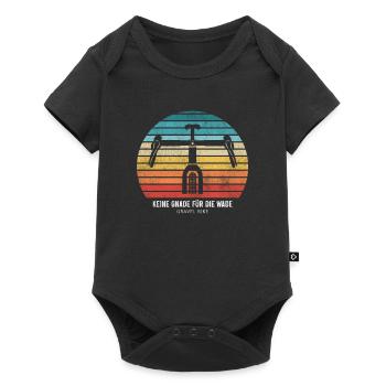Keine Gnade Für Die Wade Mit Gravelbike Fahrrad - Baby Premium Kurzarmbody - Schwarz - Vorne