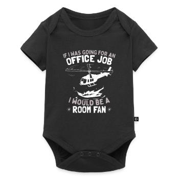 Funny Pilot Humor Helicopter - Baby Premium short-sleeve bodysuit - black - Front