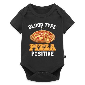Blood Type Pizza Positive - Baby Premium short-sleeve bodysuit - black - Front