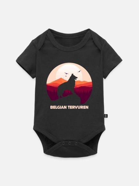 Belgian Tervuren - Baby Premium Kurzarmbody - Schwarz