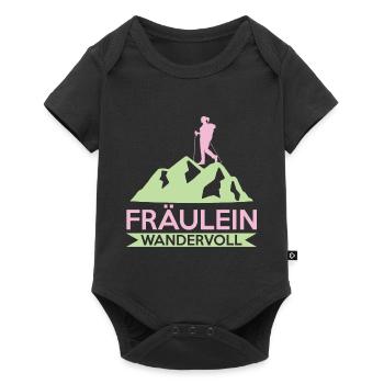 Wanderspruch Für Frau Fräulein Wandervoll Wandern - Baby Premium Kurzarmbody - Schwarz - Vorne