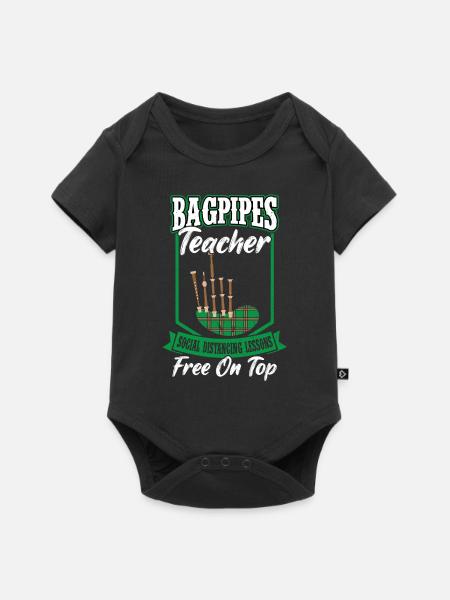 Bagpipes Teacher - Bagpiper - Baby Premium Kurzarmbody - Schwarz