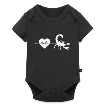 Rythme cardiaque du cancer - Body à manches courtes Premium Bébé - noir - Devant