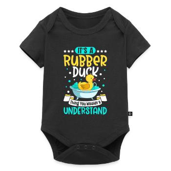 Rubber Ducks Duck Duck Lovers Bathroom - Baby Premium short-sleeve bodysuit - black - Front