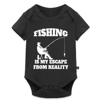 Fishing Anglers Fishing Fishing hooks - Baby Premium short-sleeve bodysuit - black - Front