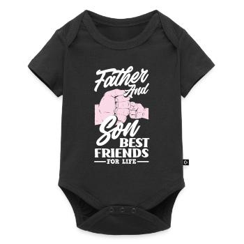 Papa Père Cadeau de la fête des pères - Body à manches courtes Premium Bébé - noir - Devant