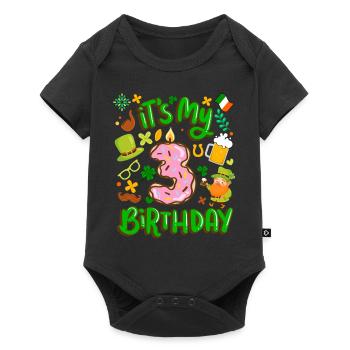 C’est mon beignet de vacances de 3 ans st. - Body à manches courtes Premium Bébé - noir - Devant