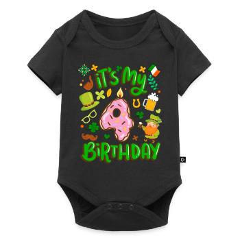 C’est mon beignet de vacances de 4 ans st. - Body à manches courtes Premium Bébé - noir - Devant