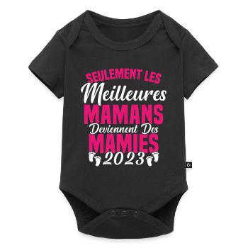 Les Meilleures Mamans Deviennent des Mamie 2023 - Body à manches courtes Premium Bébé - noir - Devant