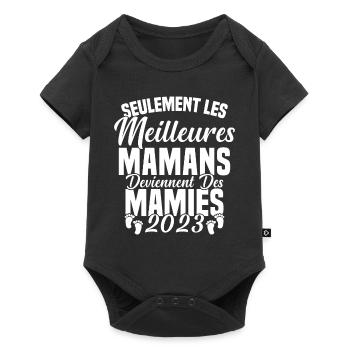 Les Meilleures Mamans Deviennent des Mamie 2023 - Body à manches courtes Premium Bébé - noir - Devant