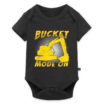 Excavator Driver Bucket Mode On - Baby Premium short-sleeve bodysuit - black - Front