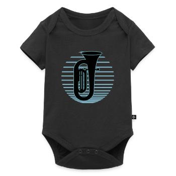 Joueur de tuba Tuba Instrument de musique - Body à manches courtes Premium Bébé - noir - Devant