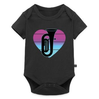 Joueur de tuba Tuba Instrument de musique - Body à manches courtes Premium Bébé - noir - Devant
