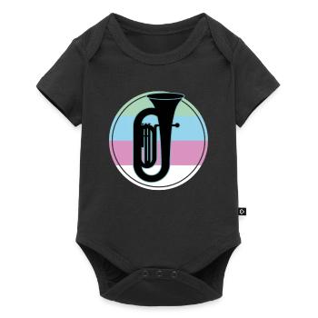 Joueur de tuba Tuba Instrument de musique - Body à manches courtes Premium Bébé - noir - Devant