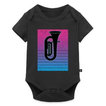Joueur de tuba Tuba Instrument de musique - Body à manches courtes Premium Bébé - noir - Devant