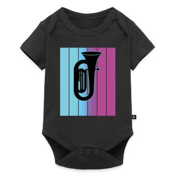 Joueur de tuba Tuba Instrument de musique - Body à manches courtes Premium Bébé - noir - Devant
