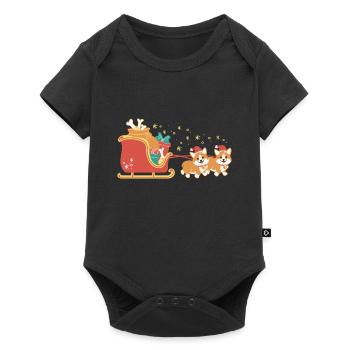 Joyeux Cormas Noël Cormas Corgi - Body à manches courtes Premium Bébé - noir - Devant