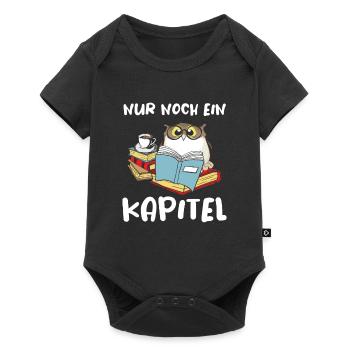 Nur Noch Ein Kapitel Bücher Kettenleser - Baby Premium Kurzarmbody - Schwarz - Vorne