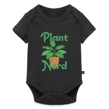Plant Nerd Plant Flower - Body à manches courtes Premium Bébé - noir - Devant