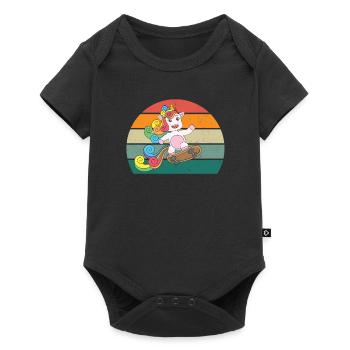 Skatboarden Skatboarder Skatboarderin Skatboard - Body à manches courtes Premium Bébé - noir - Devant