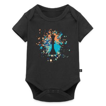 Chess Queen Color Splash - Baby Premium short-sleeve bodysuit - black - Front