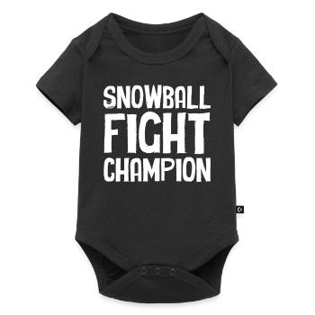 Snowball Fight - Snowball Fight Champion - Body à manches courtes Premium Bébé - noir - Devant