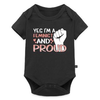 Ja Ich Bin Eine Feministin Und Stolz Darauf Frauen - Body à manches courtes Premium Bébé - noir - Devant