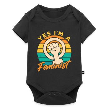 Ja Ich Bin Ein Feminist Feministisch Feminismus - Body à manches courtes Premium Bébé - noir - Devant