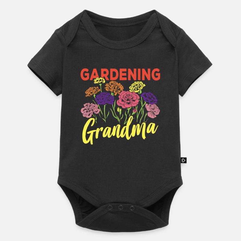 Gartenarbeit Oma Garten Großmutter Gärtnerin - Baby Premium Kurzarmbody - Schwarz
