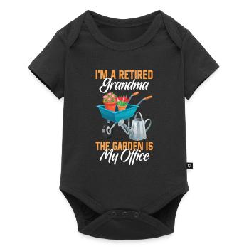 Ich Bin Eine Großmutter Im Ruhestand Oma Garten - Baby Premium Kurzarmbody - Schwarz - Vorne