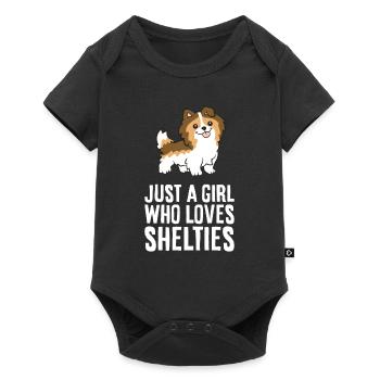 Just a Girl Who Loves Shelties - Baby Premium short-sleeve bodysuit - black - Front