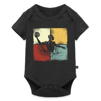 Water Polo Retro Vintage Water - Baby Premium Kurzarmbody - Schwarz - Vorne