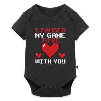 I interrupted my game to meet you - Baby Premium short-sleeve bodysuit - black - Front