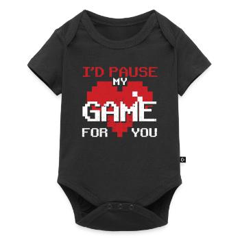 Ich würde mein Spiel für dich unterbrechen Video - Baby Premium Kurzarmbody - Schwarz - Vorne
