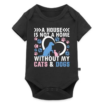 Dog Lover - A House Is Not A Home Without My Cats - Baby Premium short-sleeve bodysuit - black - Front