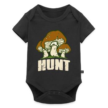 Retro Vintage HUNT Cool Mushroom Hunting Mycology - Baby Premium short-sleeve bodysuit - black - Front