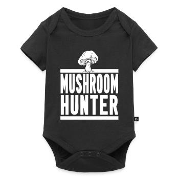 Mushroom Hunter Cool Retro Mycology Designs - Baby Premium short-sleeve bodysuit - black - Front
